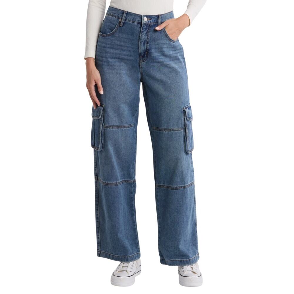 Robert Rodriguez Denim Cargo Pants Utilitarian Wide Leg Baggy Gorpcore Jeans 8